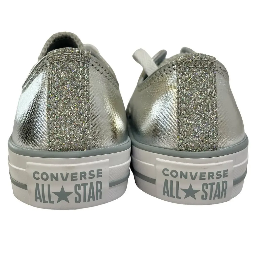 NWT Converse Chuck Taylor All Star Heirloom Silver Sparkle Low Top Sneakers